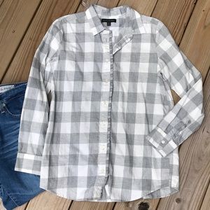 Like new Banana Republic buffalo plaid top M